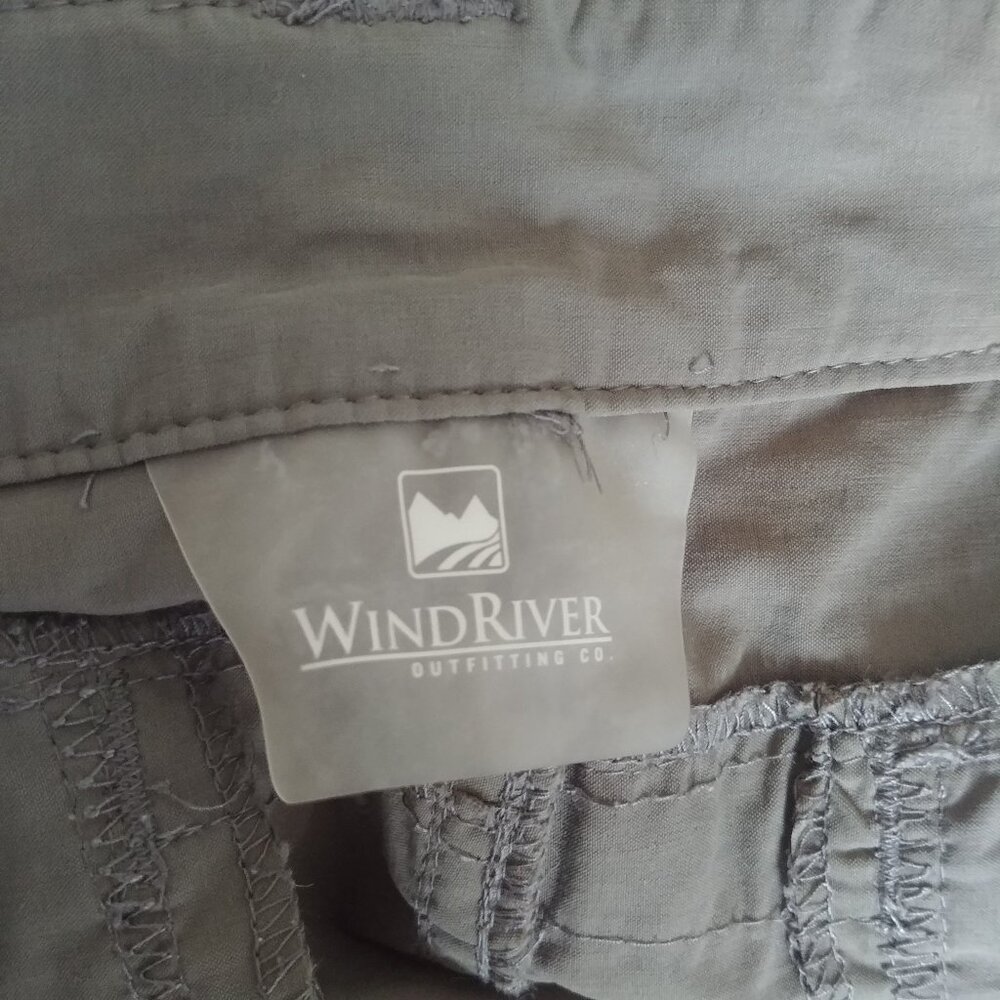 Windriver Womens athletic hiking pants nylon spandex neutral olive green grey 10 - Picture 13 of 14